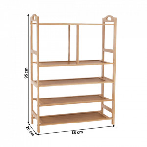 Pantofar, suport pentru pantofi, 5 poliţe, 68x26x95 cm - TP296536 - Img 10