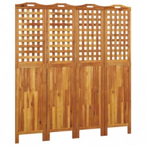 Paravan de cameră 4 panouri 162x2x180 cm lemn masiv de acacia - V318549V - Img 1