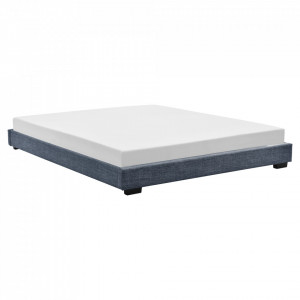Pat tapitat modern cu saltea, 214 x 186 x 20 cm, gri inchis, pentru 2 persoane - P67666372 - Img 6