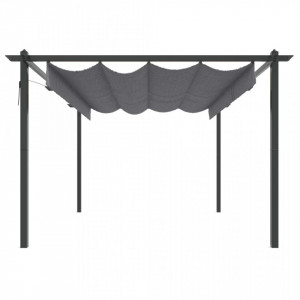 Pavilion de grădină, acoperiș retractabil, antracit, 4x3 m - V318538V - Img 4