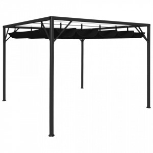 Pavilion de grădină cu acoperiș retractabil, antracit, 3 x 3 m - V47954V - Img 2