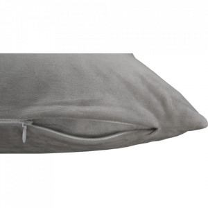 Pernă, material textil de catifea gri deschis, 45x45 cm - TP238752 - Img 15