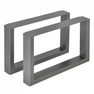 Picioare masa, set 2 buc, 64 x 40 cm, gri metalic - P57353523 - Img 1