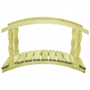 Pod de grădină cu balustradă, 170x74x105 cm, lemn de pin tratat - V49112V - Img 2
