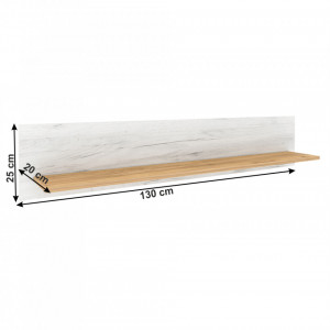Poliţă I, stejar craft auriu și stejar craft alb - TP264021 - Img 2