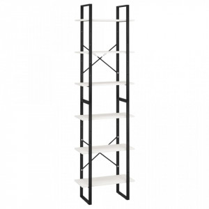 Raft de depozitare, alb, 60x30x210 cm, lemn masiv de pin - V806523V - Img 1