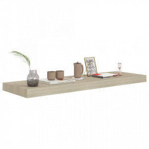 Rafturi de perete suspendate 4 buc., stejar, 80x23,5x3,8 cm MDF - V323879V - Img 3