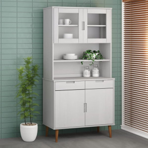 Rafturi superioare dulap înalt, alb, 90x35x100 cm, lemn de pin - V350550V - Img 2