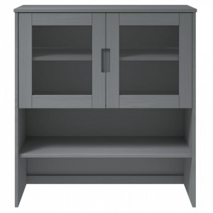 Rafturi superioare dulap înalt, gri, 90x35x100 cm, lemn de pin - V350551V - Img 4