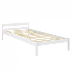 Rama pat Olanda cu gratar pentru doua persoane, 206 x 96 x 50 cm,100 Kg, brad, alb - P65373544 - Img 2