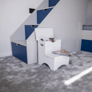 Scări pentru copii cu spaţiu de depozitare, alb - TP277017 - Img 19