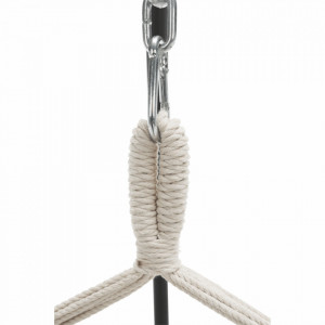 Scaun balansoar suspendabil, leagăn agăţat, alb, 98x60x110 cm - TP254346 - Img 5