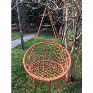 Scaun balansoar suspendabil, leagăn agăţat, maro, 80x120 cm - TP295531 - Img 16