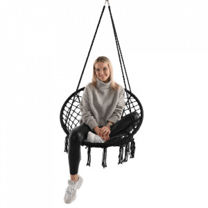 Scaun balansoar suspendabil, leagăn agăţat, nergu, 80x120 cm - TP274288 - Img 14