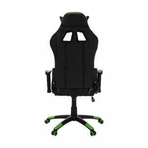 Scaun birou / joc, negru și verde, 62x78x120-130 cm - TP255218 - Img 5