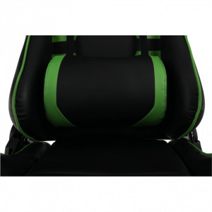 Scaun birou / joc, negru și verde, 62x78x120-130 cm - TP255218 - Img 9