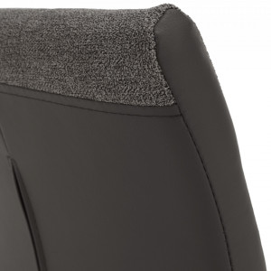 Scaun bucătărie, material textil gri deschis/piele ecologică gri/crom - TP203812 - Img 13