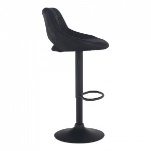 Scaun de bar, material textil negru cu efect de piele întoarsă - TP230858 - Img 18