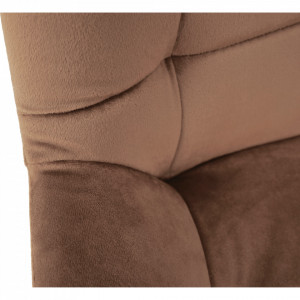 Scaun de bar, material textil Velvet maro - TP299529 - Img 4