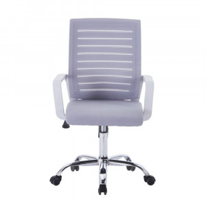 Scaun de birou, alb și gri, 56x57,5x97,5-103 cm - TP228546 - Img 2