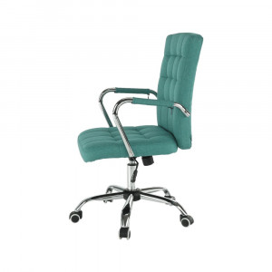 Scaun de birou, verde azur, 50,5x64x92,5-102,5 cm - TP235883 - Img 11