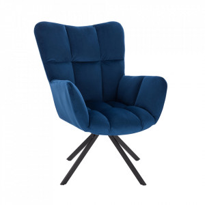 Scaun de design, ţesătură albastră - TP265011 - Img 3
