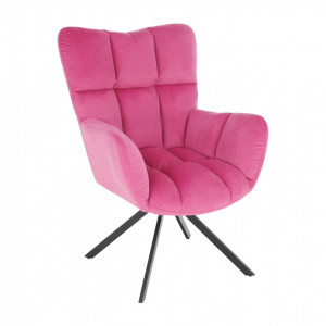 Scaun de design, ţesătură roz - TP275350 - Img 4