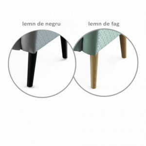 Scaun de design, ţesătură smarald, model Jungle - TP223660 - Img 15