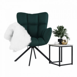 Scaun de design, ţesătură verde - TP265010 - Img 8