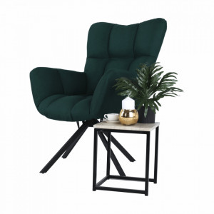Scaun de design, ţesătură verde - TP265010 - Img 11
