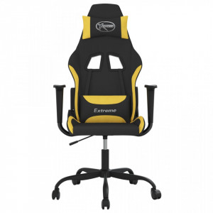 Scaun de gaming cu masaj, negru și galben, material textil - V345473V - Img 3