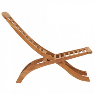 Scaun de grădină pliabil, 50x90x69 cm, lemn masiv de tec - V319163V - Img 3