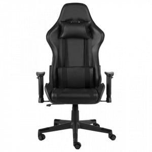 Scaun de jocuri pivotant, negru, PVC - V20478V - Img 1