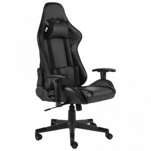 Scaun de jocuri pivotant, negru, PVC - V20478V - Img 2