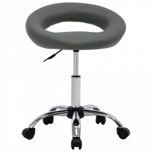 Scaun de lucru pivotant, gri, piele ecologica - V323668V - Img 2