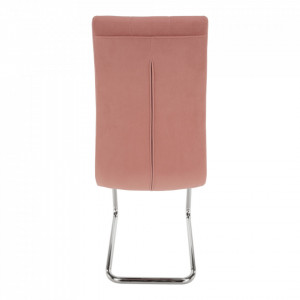 Scaun de masă, ţesătură de catifea roz / crom - TP285444 - Img 10