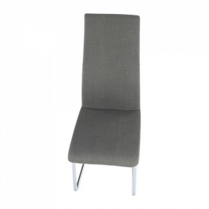 Scaun dining, material textil gri închis/crom - TP182176 - Img 7