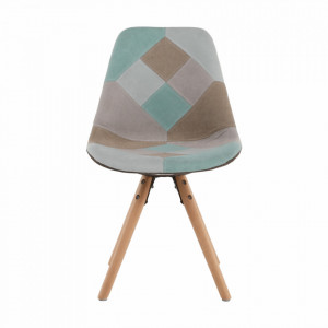 Scaun dining, patchwork mentol/maro - TP258420 - Img 10