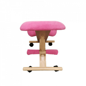Scaun genunchi ergonomic, roz, 46x65x56-72 cm - TP300219 - Img 6