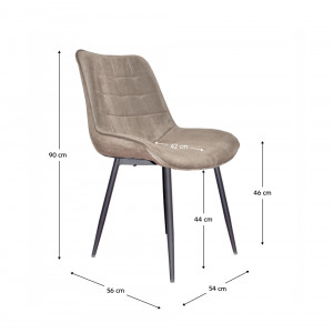 Scaun, gri maroniu taupe/negru - TP257180 - Img 15