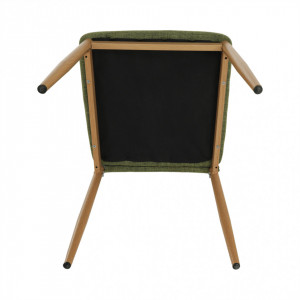 Scaun, material textil verde/cadru metalic fag - TP201240 - Img 17