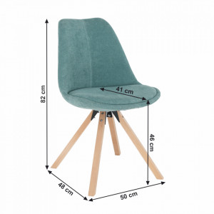 Scaun, material textil verde mentol/lemn fag - TP202573 - Img 19