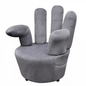 Scaun model mana, gri, catifea - V241731V - Img 1