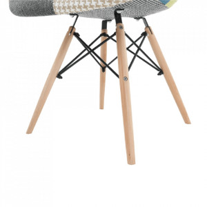 Scaun, ţesătură patchwork/fag - TP228663 - Img 13