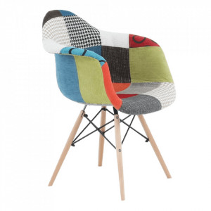 Scaun, ţesătură patchwork/fag - TP228663 - Img 17