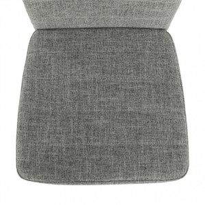 Scaun, textil gri deschis/metal alb - TP201232 - Img 5