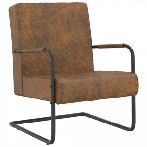 Scaun tip consolă, maro, material textil - V325734V - Img 2