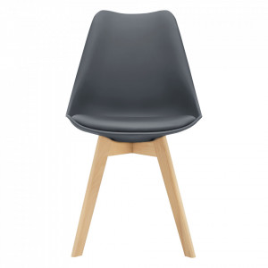 Scaune design, set 2 buc, 81 x 49 x 57 cm, gri - P67291229 - Img 2