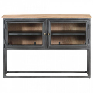 Servantă, 100x30x70 cm, gri, lemn masiv de acacia - V323502V - Img 1