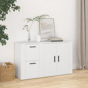 Servantă, alb, 100x33x59,5 cm, lemn prelucrat - V820996V - Img 2